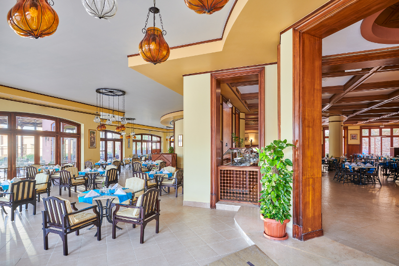 Image inside Aladdin Main Restaurant at Mosaique Beach Resort at Taba Heights.
